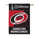 Carolina Hurricanes 2026 Stanley Cup Champions Embossed Suede House Flag
