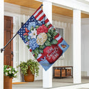 Patriotic Hydrangeas Suede House Flag
