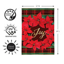 Plaid Joy Wreath Suede Flag Garden