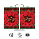 Plaid Joy Wreath Suede Flag Garden