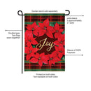 Plaid Joy Wreath Suede Flag Garden