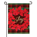 Plaid Joy Wreath Suede Flag Garden