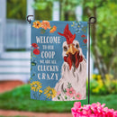 Petal & Plow Crazy Coop Suede Garden Flag
