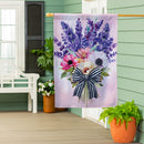 Colorful Floral Bouquet Suede House Flag