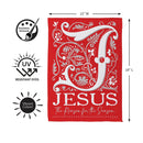 JC For Christmas Front Back Suede Flag Garden