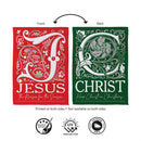 JC For Christmas Front Back Suede Flag House