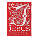 JC For Christmas Front Back Suede Flag House