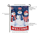 Patriotic Snowman Trio Suede Flag Garden