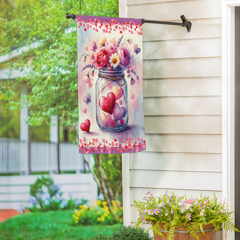 Jar Of Hearts Suede House Flag