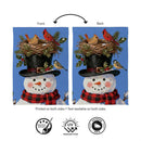 Snowman Bird Nest Suede Flag House