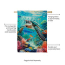 Aquatic Life Suede House Flag