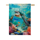 Aquatic Life Suede House Flag