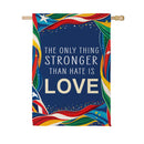 Love Is Stronger Suede Flag House