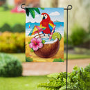 Tropical Paradise Suede Flag Garden