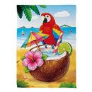 Tropical Paradise Suede Flag Garden