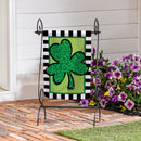 Patterned Shamrock Suede Garden Flag