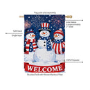 Patriotic Snowman Trio Suede Flag House