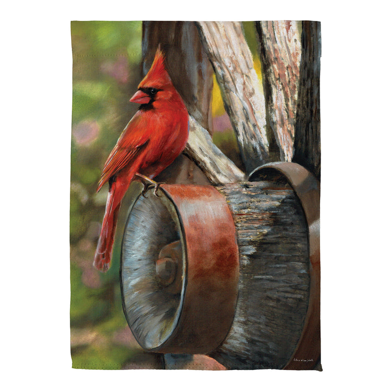 Wagon Wheel Suede Garden Flag