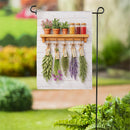 Cottage Herbs Suede Garden Flag Garden
