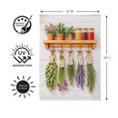 Cottage Herbs Suede Garden Flag Garden