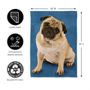 Pet Central Photo Dogs, Pug Suede House Flag