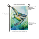 Sea Turtle Life Suede Flag Garden