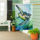 Sea Turtle Life Suede Flag House