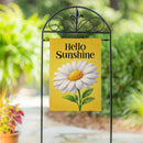Hello Sunshine Daisy Suede Garden Flag Garden