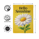 Hello Sunshine Daisy Suede Garden Flag Garden