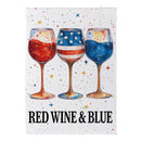 Red, Wine, & Blue Suede Garden Flag