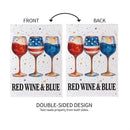 Red, Wine, & Blue Suede Garden Flag