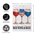Red, Wine, & Blue Suede Garden Flag