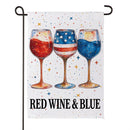 Red, Wine, & Blue Suede Garden Flag
