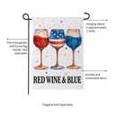Red, Wine, & Blue Suede Garden Flag