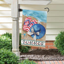 Seaside Welcome Suede Flag Garden