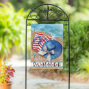 Seaside Welcome Suede Flag Garden