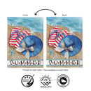 Seaside Welcome Suede Flag Garden