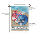 Seaside Welcome Suede Flag Garden
