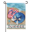 Seaside Welcome Suede Flag Garden