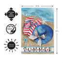 Seaside Welcome Suede Flag House