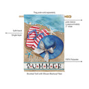 Seaside Welcome Suede Flag House