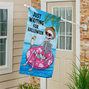 Just Waiting for Halloween Suede House Flag