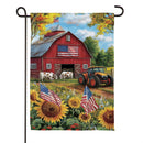 Patriotic Land Suede Garden Flag