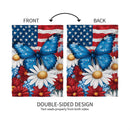 Patriotic Butterfly Suede House Flag