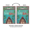 Welcome To The Lake Suede House Flag