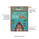 Welcome To The Lake Suede House Flag