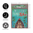 Welcome To The Lake Suede House Flag