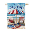 Patriotic Paradise Suede House Flag