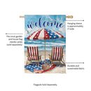 Patriotic Paradise Suede House Flag