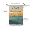 Simple Blessings Keep The Faith Suede Flag Garden